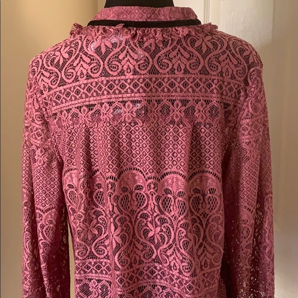 LACE AND VELVET TOP - Picture 6 of 8